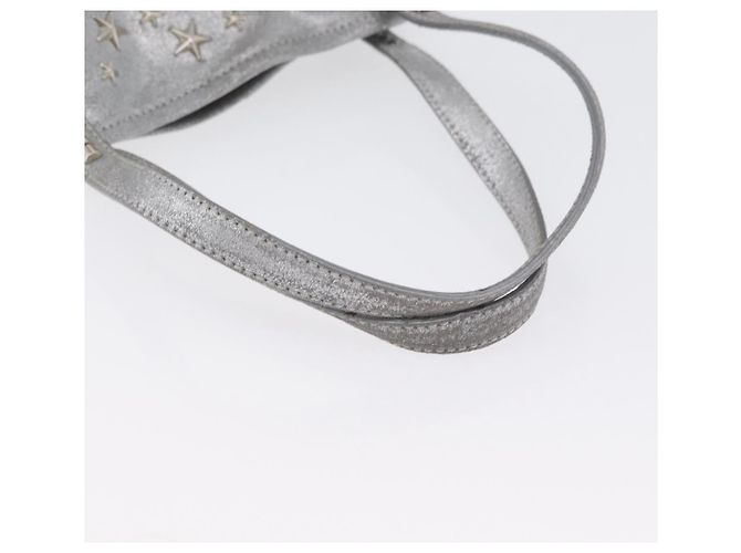 Jimmy Choo Tote Bag aus Wildleder Silber authentisch bs33845 - Ansicht 7
