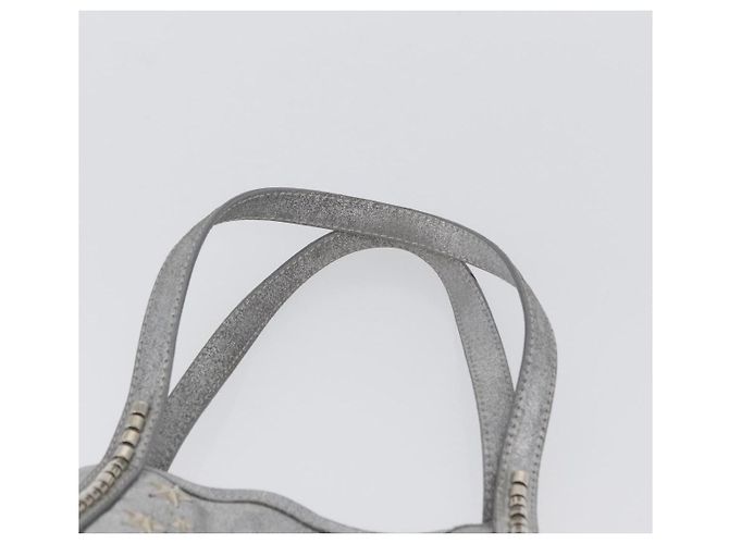 Jimmy Choo Tote Bag aus Wildleder Silber authentisch bs33845 - Ansicht 8