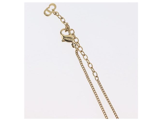 Collana Christian Dior metallo tono oro Auth BA11487 - vista 8