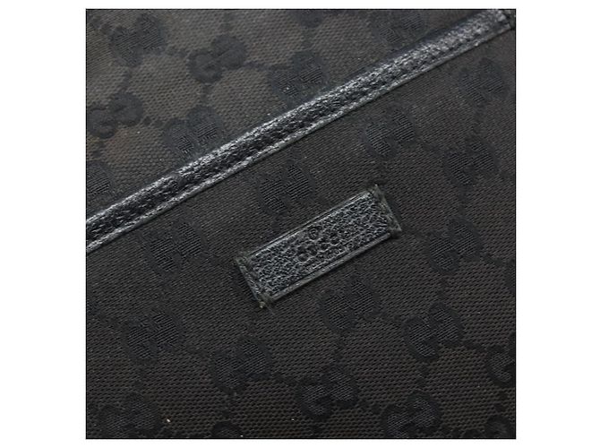 Bolsa de Ombro GG Canvas Gucci Preto Prata 122793 Auth bs34005 - vista 14
