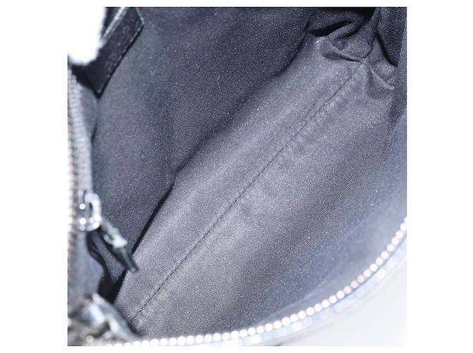 Bolsa de Ombro GG Canvas Gucci Preto Prata 122793 Auth bs34005 - vista 17