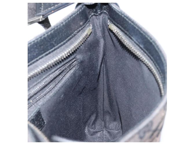 Bolsa de Ombro GG Canvas Gucci Preto Prata 122793 Auth bs34005 - vista 18