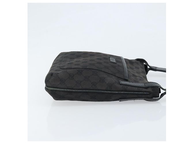 Bolsa de Ombro GG Canvas Gucci Preto Prata 122793 Auth bs34005 - vista 4