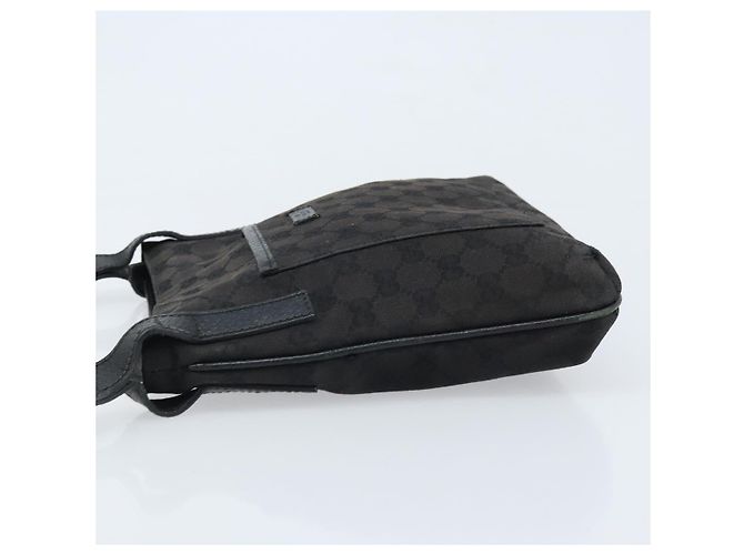Bolsa de Ombro GG Canvas Gucci Preto Prata 122793 Auth bs34005 - vista 5
