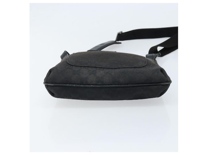 Bolsa de Ombro GG Canvas Gucci Preto Prata 122793 Auth bs34005 - vista 9