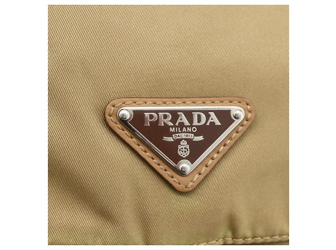 Borsa a Spalla PRADA Nylon Beige Argento Autentica ARZ282 - vista 16