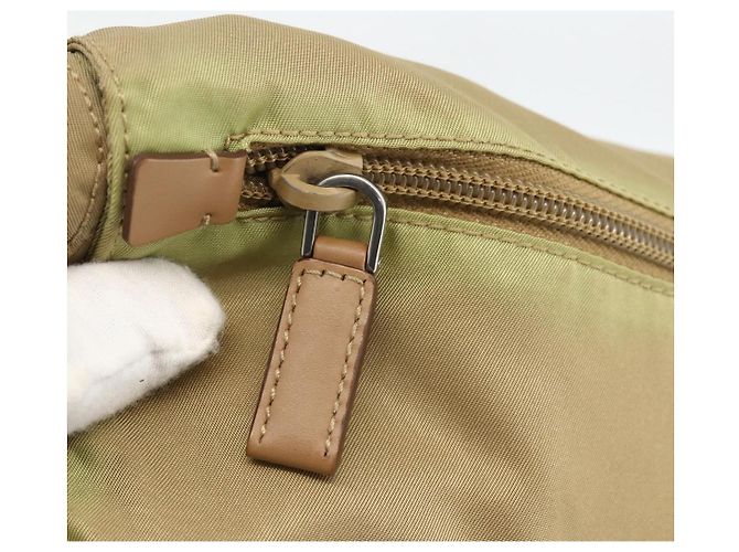 Borsa a Spalla PRADA Nylon Beige Argento Autentica ARZ282 - vista 17