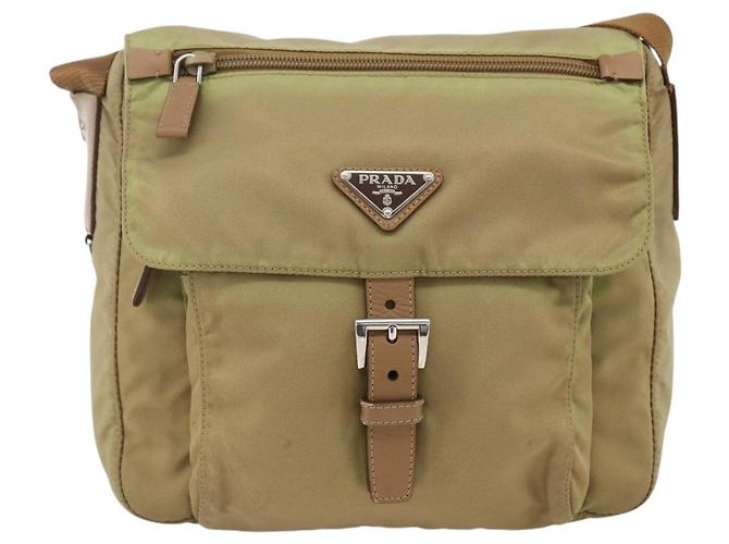 Borsa a Spalla PRADA Nylon Beige Argento Autentica ARZ282 - vista 2
