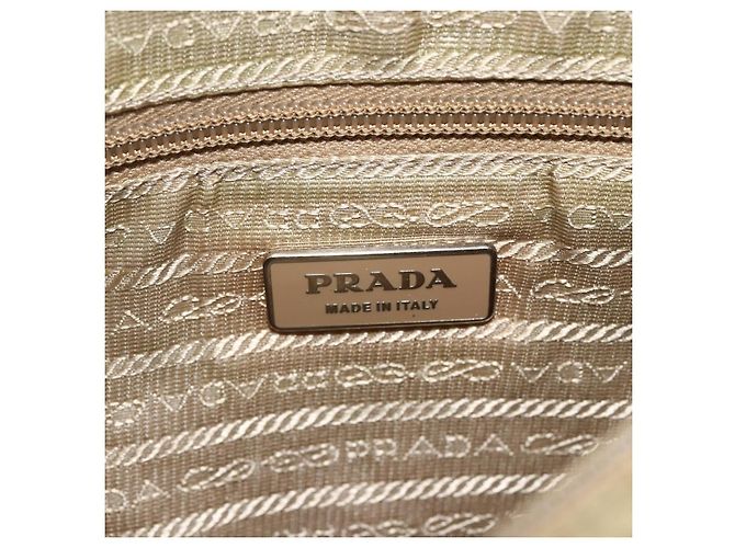 Borsa a Spalla PRADA Nylon Beige Argento Autentica ARZ282 - vista 20