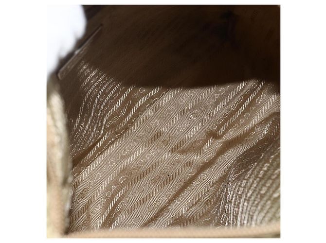 Borsa a Spalla PRADA Nylon Beige Argento Autentica ARZ282 - vista 21