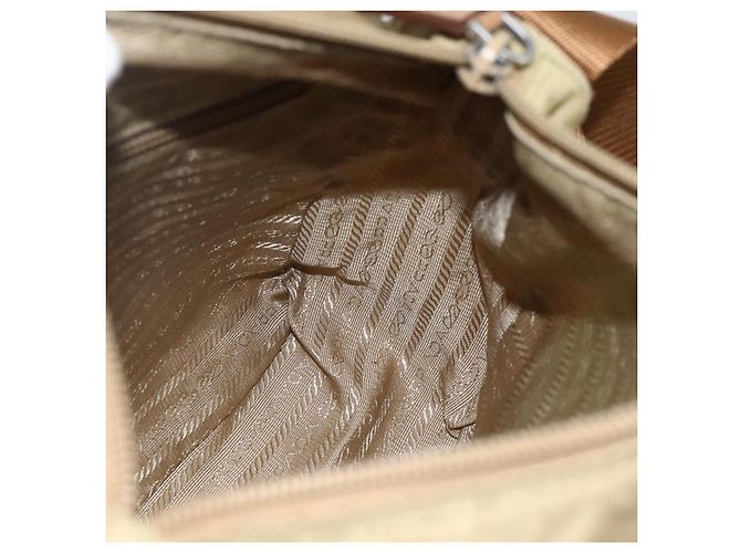 Borsa a Spalla PRADA Nylon Beige Argento Autentica ARZ282 - vista 22