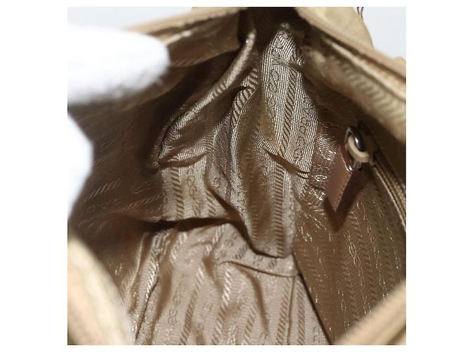 Borsa a Spalla PRADA Nylon Beige Argento Autentica ARZ282 - vista 23