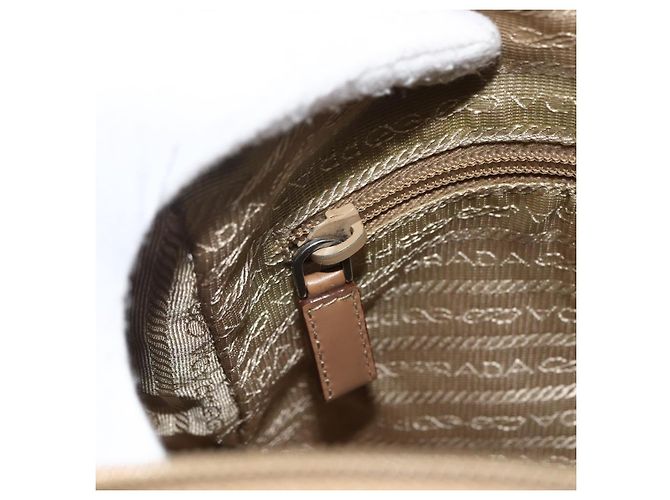 Borsa a Spalla PRADA Nylon Beige Argento Autentica ARZ282 - vista 24