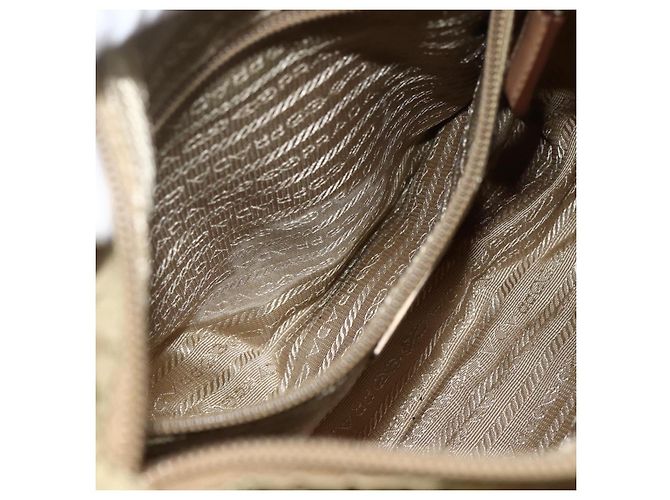 Borsa a Spalla PRADA Nylon Beige Argento Autentica ARZ282 - vista 25