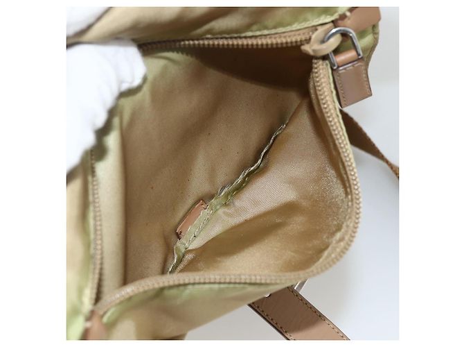 Borsa a Spalla PRADA Nylon Beige Argento Autentica ARZ282 - vista 27