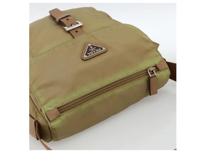 Borsa a Spalla PRADA Nylon Beige Argento Autentica ARZ282 - vista 6
