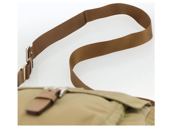 Borsa a Spalla PRADA Nylon Beige Argento Autentica ARZ282 - vista 8