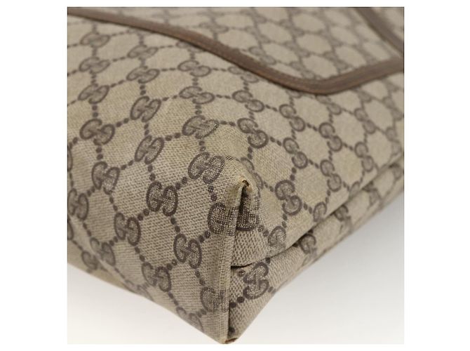 Gucci Zaino GG Supreme Web Sherry Line in PVC beige e oro Auth ep13861 D'oro - vista 10