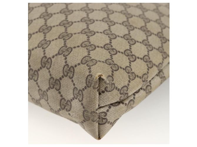 Gucci Zaino GG Supreme Web Sherry Line in PVC beige e oro Auth ep13861 D'oro - vista 12