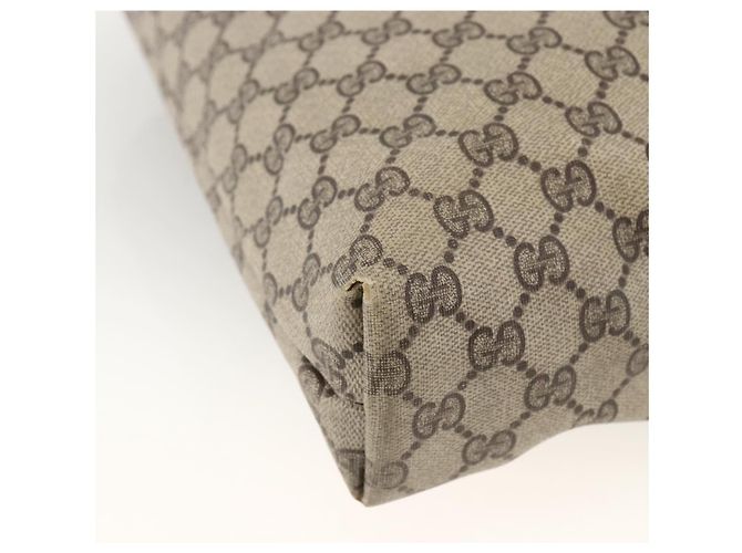 Gucci Zaino GG Supreme Web Sherry Line in PVC beige e oro Auth ep13861 D'oro - vista 13