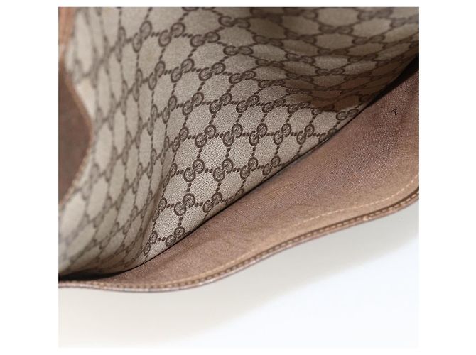 Gucci Zaino GG Supreme Web Sherry Line in PVC beige e oro Auth ep13861 D'oro - vista 19