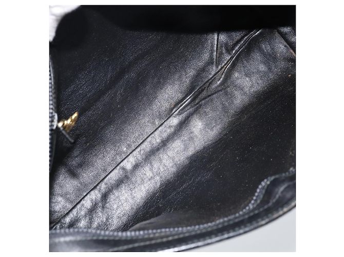 Gucci Borsa a mano in pelle nera e oro Auth BSZ350 Nero D'oro - vista 17