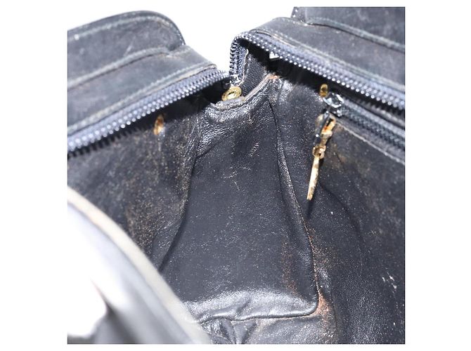 Gucci Borsa a mano in pelle nera e oro Auth BSZ350 Nero D'oro - vista 19