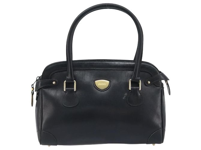 Gucci Borsa a mano in pelle nera e oro Auth BSZ350 Nero D'oro - vista 2