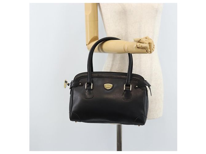 Gucci Borsa a mano in pelle nera e oro Auth BSZ350 Nero D'oro - vista 22
