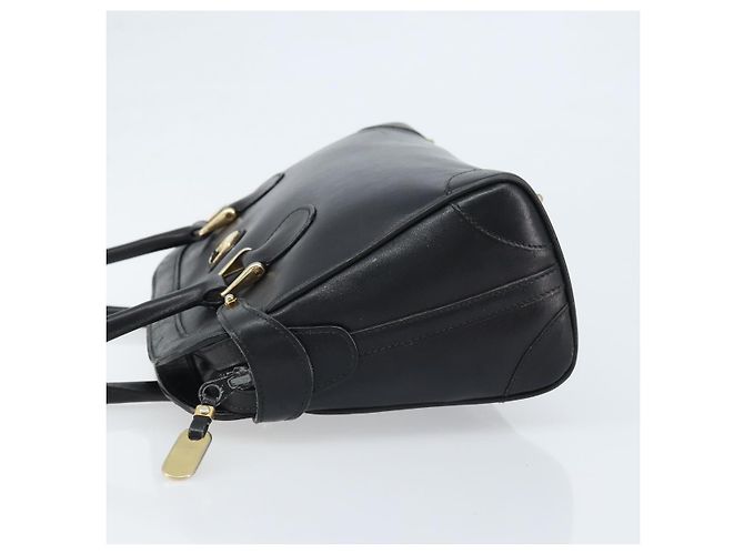 Gucci Borsa a mano in pelle nera e oro Auth BSZ350 Nero D'oro - vista 5