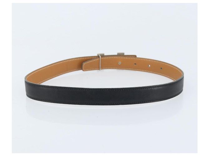 Hermès Cinturón reversible de cuero HERMES Constance Mini 29,1"" Negro Auth BSZ097 - vista 2