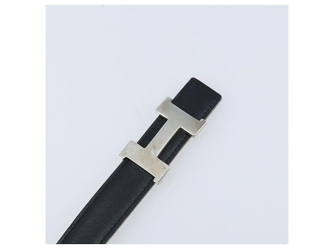 Hermès Cinturón reversible de cuero HERMES Constance Mini 29,1"" Negro Auth BSZ097 - vista 6