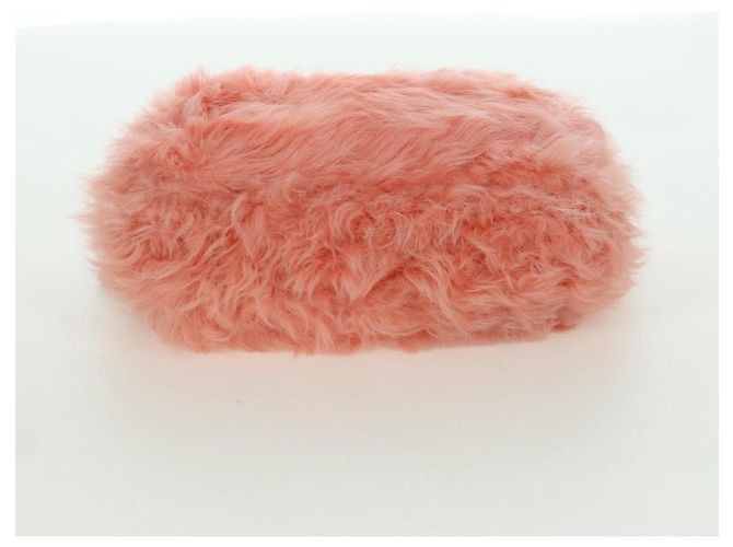 Miu Miu Chain Shoulder Bag fur Pink Silver Auth ARZ527M Silvery - view 10