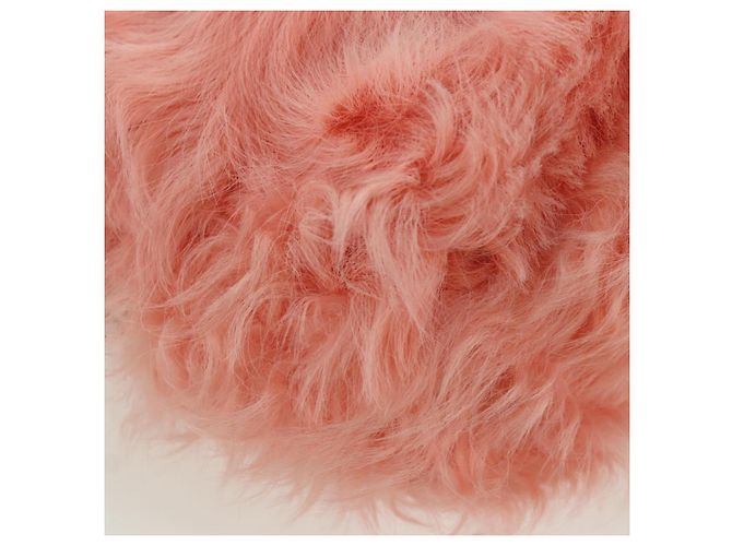 Miu Miu Chain Shoulder Bag fur Pink Silver Auth ARZ527M Silvery - view 13