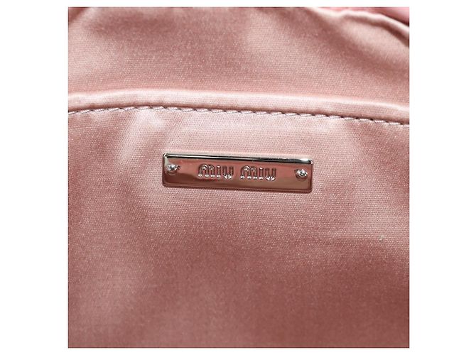 Miu Miu Chain Shoulder Bag fur Pink Silver Auth ARZ527M Silvery - view 17