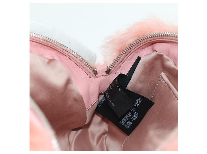 Miu Miu Chain Shoulder Bag fur Pink Silver Auth ARZ527M Silvery - view 20