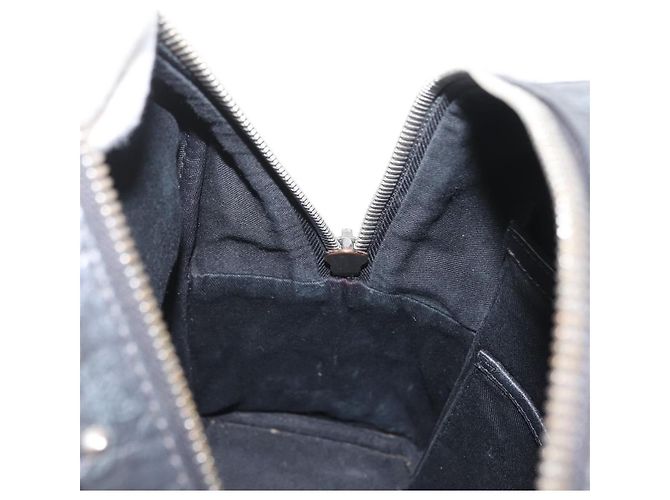Zaino MCM Logogram Vicetos Studs in pelle PVC nera Auth kk619 Nero - vista 21