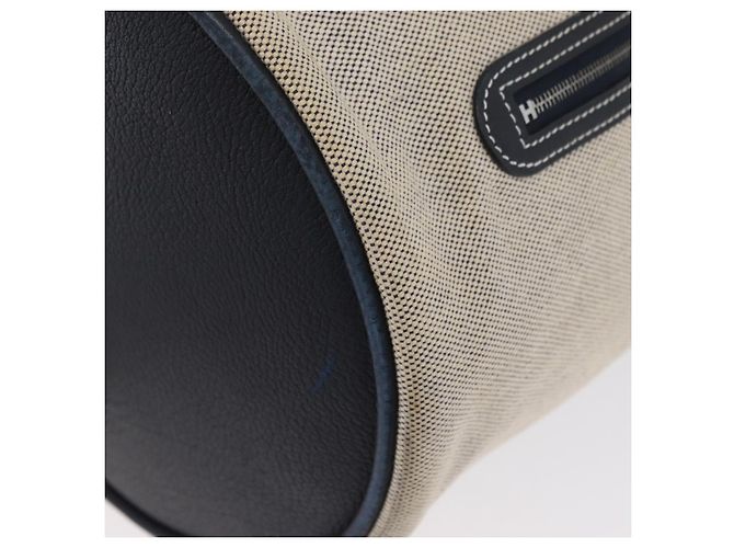 Hermès HERMES Borsa a Spalla Marine Receive Tela Marina Argento Auth bs33890 Blu navy - vista 13
