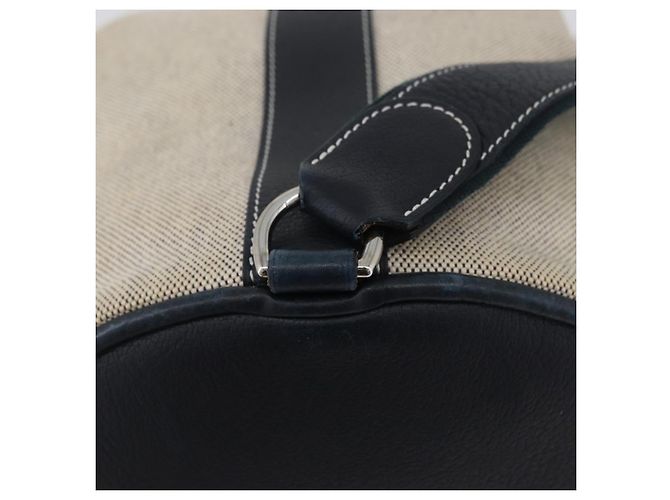 Hermès HERMES Borsa a Spalla Marine Receive Tela Marina Argento Auth bs33890 Blu navy - vista 14