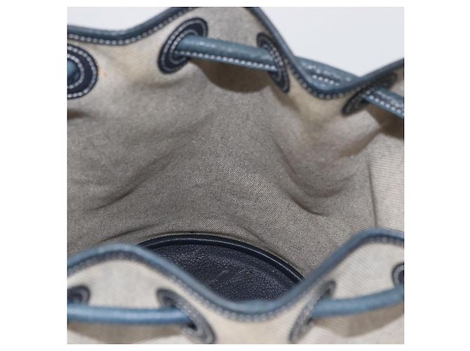 Hermès HERMES Borsa a Spalla Marine Receive Tela Marina Argento Auth bs33890 Blu navy - vista 18