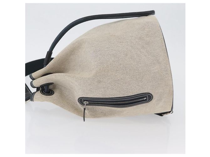 Hermès HERMES Borsa a Spalla Marine Receive Tela Marina Argento Auth bs33890 Blu navy - vista 5