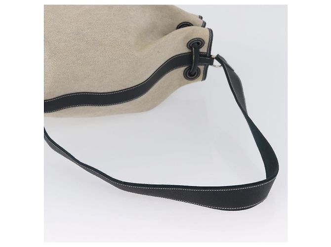 Hermès HERMES Borsa a Spalla Marine Receive Tela Marina Argento Auth bs33890 Blu navy - vista 7