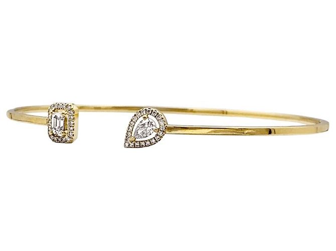 Pulsera Messika, "Jonc Flex Toi & Moi My Twin" en oro amarillo y diamantes. - vista 3