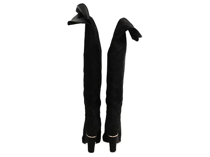 Sergio Rossi Botas de ante negras Negro - vista 2