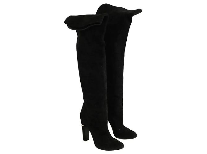 Sergio Rossi Botas de ante negras Negro - vista 3