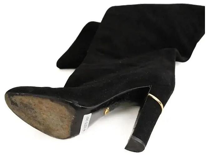 Sergio Rossi Botas de ante negras Negro - vista 6
