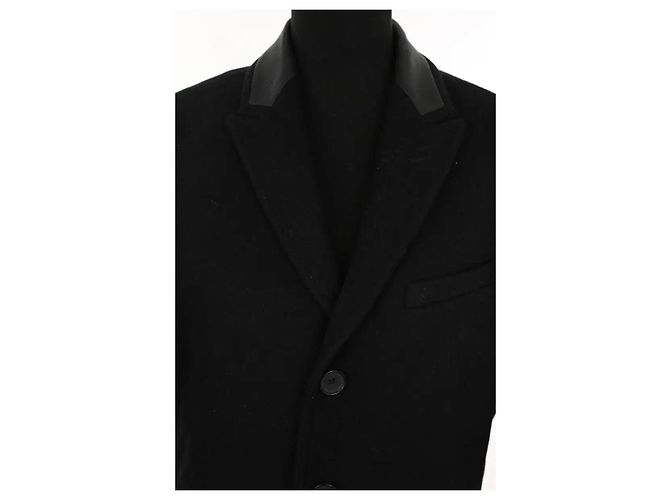 The Kooples Abrigo de lana negro - vista 2