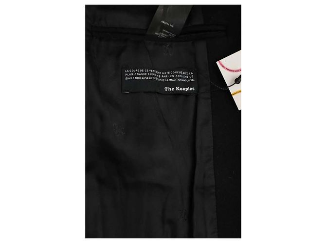 The Kooples Abrigo de lana negro - vista 5