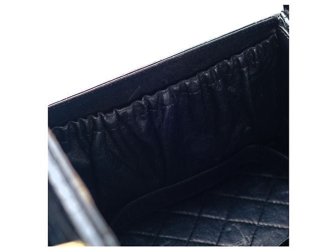 Autre Marque Beauty Case in Pelle di Coccodrillo Nero - vista 12