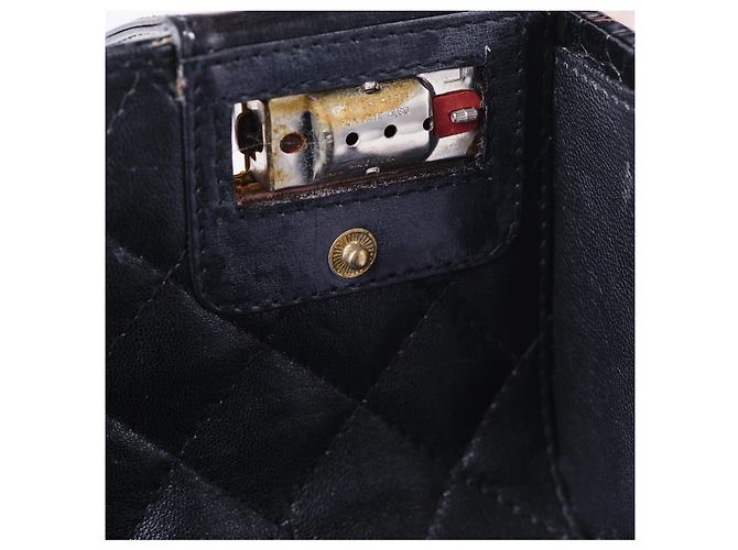 Autre Marque Beauty Case in Pelle di Coccodrillo Nero - vista 13
